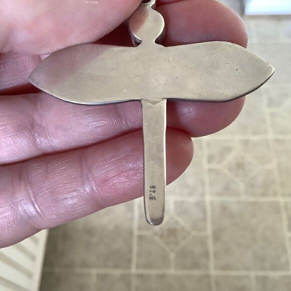 NWOT 𝅺STERLING SILVER 925 AMETHYST DRAGONFLY PENDANT​​ - Picture 7 of 7